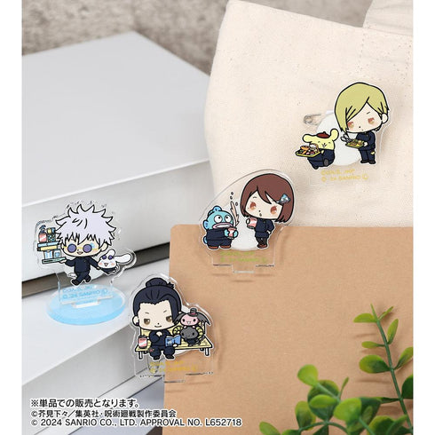 『呪術廻戦×サンリオキャラクターズ』七海建人×ポムポムプリン 懐玉・玉折 アクリルスタンドマルチバッジ【202510再販】